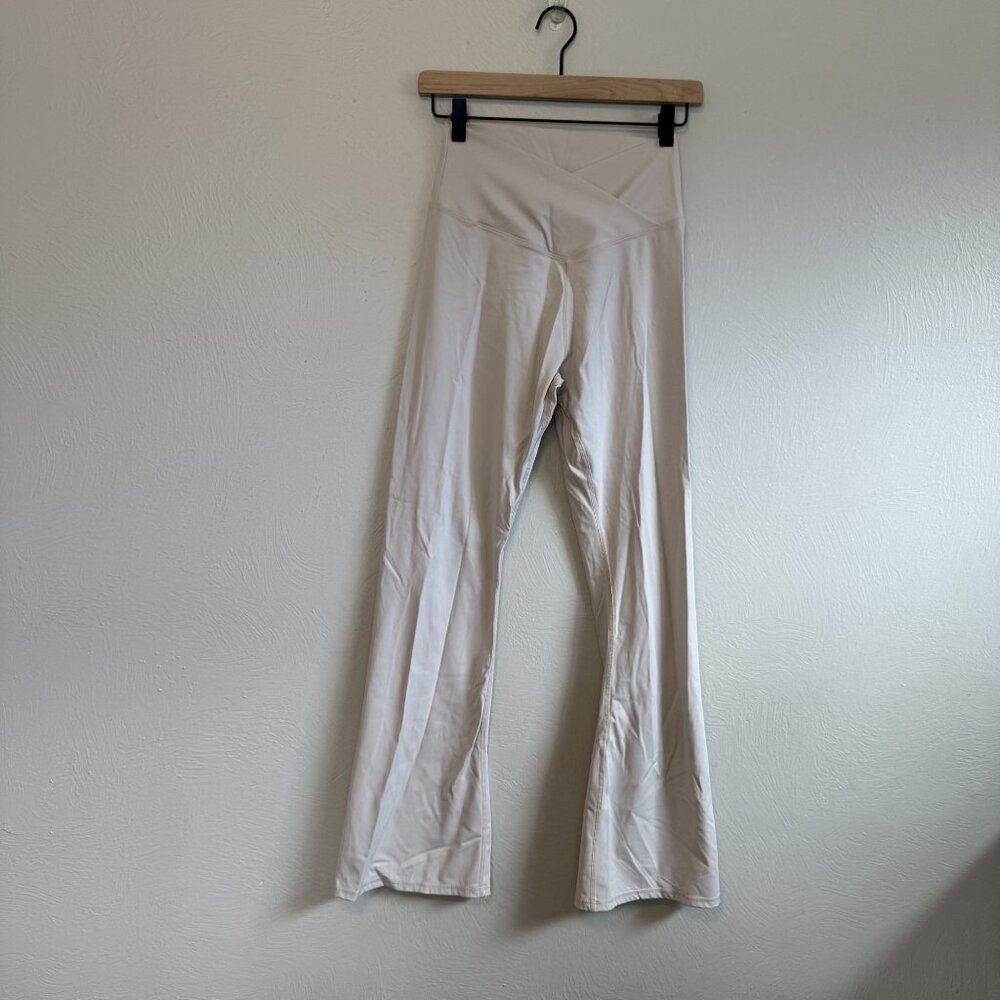 TopYogas Beige Yoga Pants Cross Top Size Small